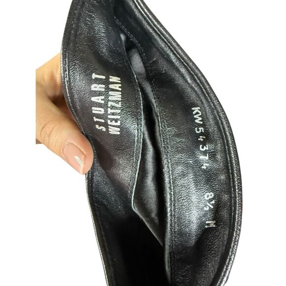 Stuart Weitzman Belmont Nappa Leather Black Knee High Boot Women's Size 8.5 - Picture 14 of 15